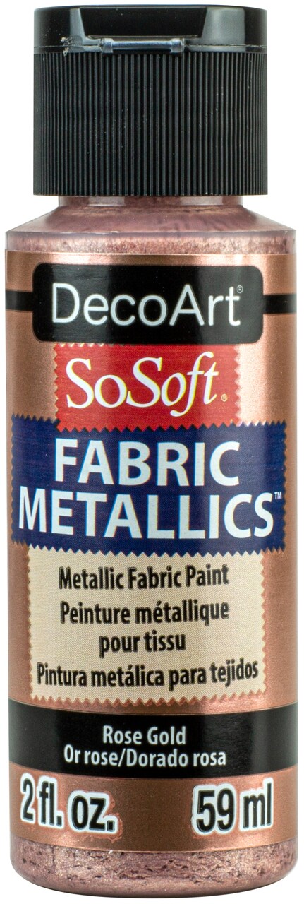 DecoArt SoSoft Metallic Fabric Paint 2oz – The Ultimate Soft, Flexible, Machine Washable Acrylic Paint for Clothing, Canvas Shoes, Tote Bags & DIY Crafts